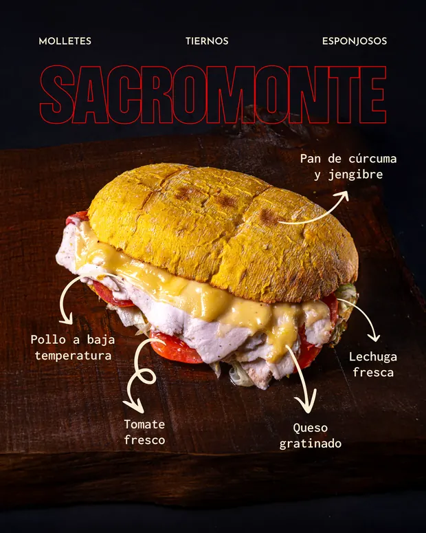 Cartel de campaña: mollete Sacromonte